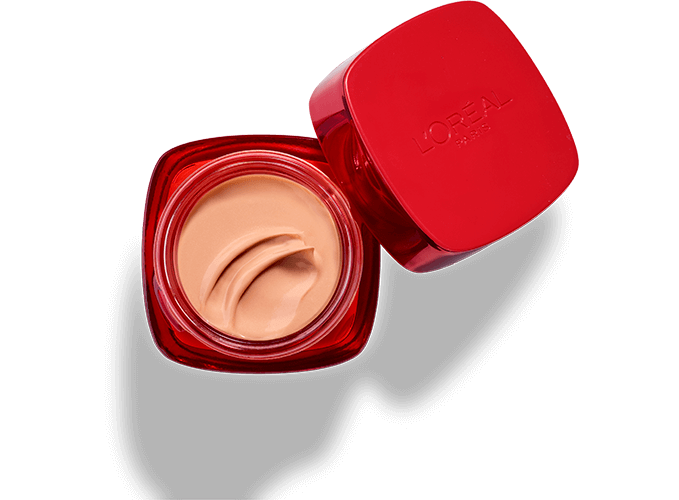 cuidado rosto creme vermelho revitalift frasco aberto